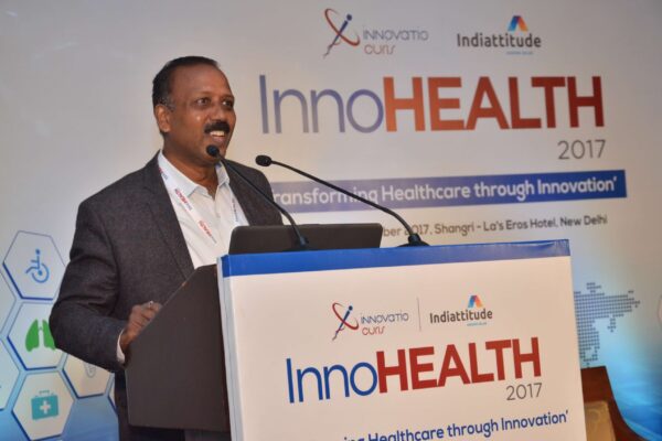 Dr S Venkataramanaiah addressing the audience in session 5 at InnoHEALTH 2017 Dr S Venkataramanaiah addressing the audience in session 5 at InnoHEALTH 2017