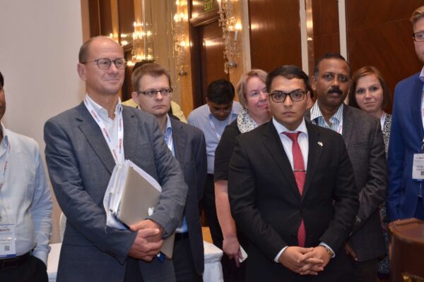 Jan Erik Hedborg, Joonas Ihalainen, Ankit Bahl, Dr S Venkataramanaiah, Katja, Marjatta at the start of B2B meeting at InnoHEALTH 2017 Jan Erik Hedborg, Joonas Ihalainen, Ankit Bahl, Dr S Venkataramanaiah, Katja, Marjatta at the start of B2B meeting at InnoHEALTH 2017