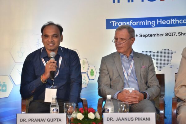 Dr Pranav Kumar Gupta and Dr Jaanus Pikani share the stage as panellists of session 4 at InnoHEALTH 2017 Dr Pranav Kumar Gupta and Dr Jaanus Pikani share the stage as panellists of session 4 at InnoHEALTH 2017