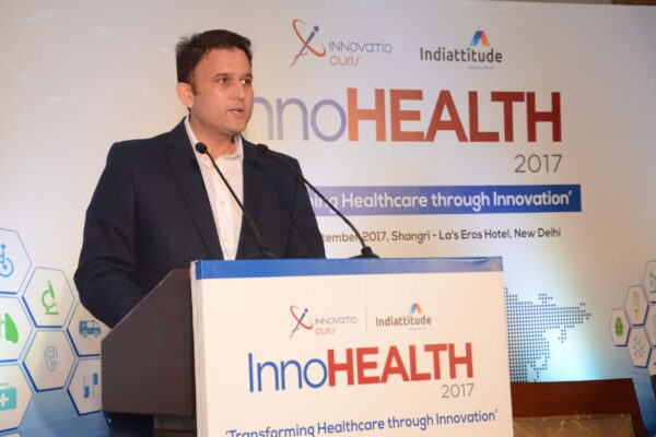 Amit Saroj addressing the audience in inaugural session at InnoHEALTH 2017 Amit Saroj addressing the audience in inaugural session at InnoHEALTH 2017