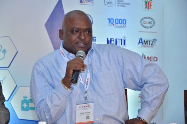 Reggie George sharing his views on Digital Health giving birth to new delivery models and fostering innovations at InnoHEALTH 2017 Reggie George sharing his views on Digital Health giving birth to new delivery models and fostering innovations at InnoHEALTH 2017