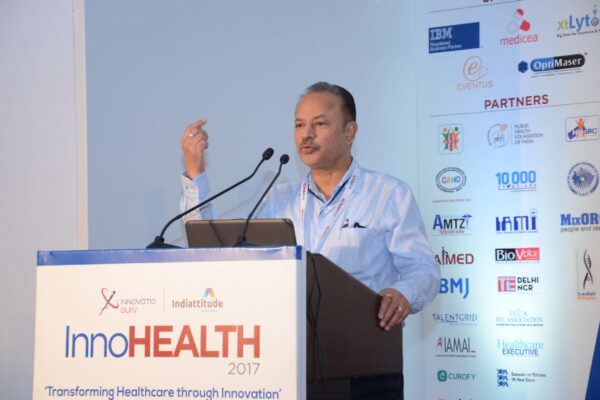 Dr A K Gupta speaking in session 1 at InnoHEALTH 2017 Dr A K Gupta speaking in session 1 at InnoHEALTH 2017