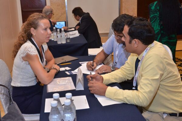 Caroline Danielson from Renapharma AB interacting with Mankind Pharmaceuticals at B2B meeting of InnoHEALTH 2017 Caroline Danielson from Renapharma AB interacting with Mankind Pharmaceuticals at B2B meeting of InnoHEALTH 2017
