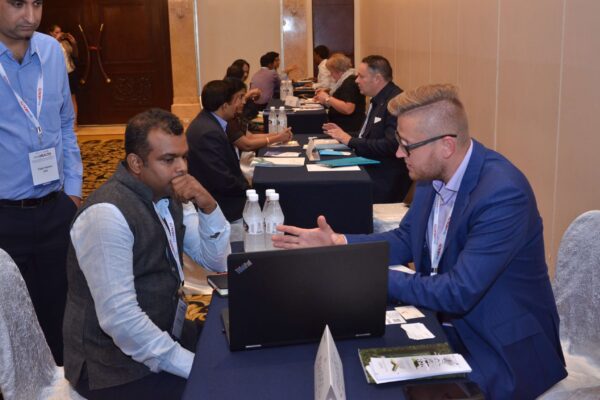 Priit Aigro from healBED interacting with Ashish Kumar at B2B meeting of InnoHEALTH 2017 Priit Aigro from healBED interacting with Ashish Kumar at B2B meeting of InnoHEALTH 2017