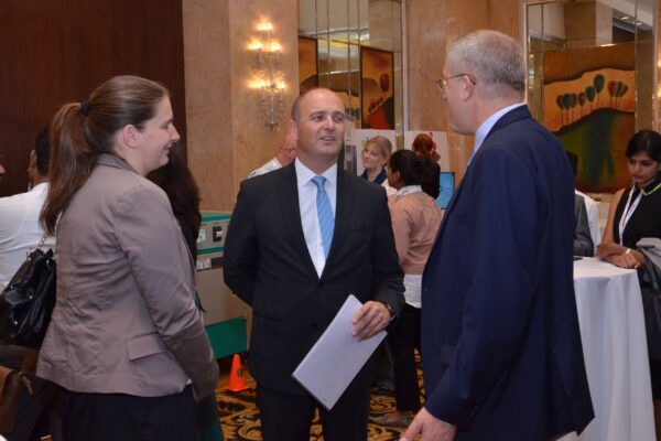 His Excellency Riho Kruuv interacting with delegates from European Union at B2B meeting of InnoHEALTH 2017 His Excellency Riho Kruuv interacting with delegates from European Union at B2B meeting of InnoHEALTH 2017