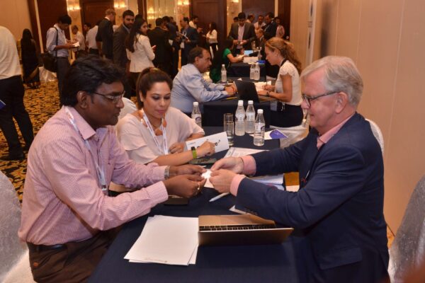 Hakan Jideus from Predicare interacting with Avantika Batish and team at B2B meeting of InnoHEALTH 2017 Hakan Jideus from Predicare interacting with Avantika Batish and team at B2B meeting of InnoHEALTH 2017