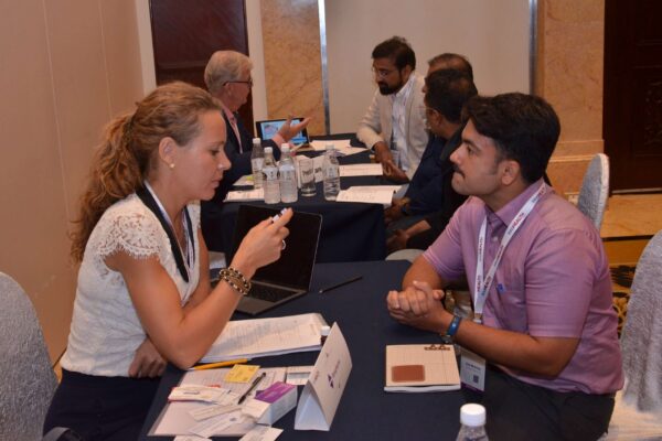 Caroline Danielson from Renapharma interacting with an attendee at B2B meeting of InnoHEALTH 2017 Caroline Danielson from Renapharma interacting with an attendee at B2B meeting of InnoHEALTH 2017