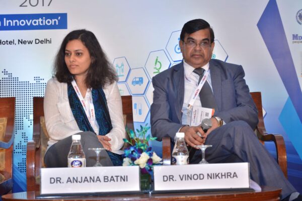 Dr Anjana Batni and Dr Vinod Nikhra in session 5 at InnoHEALTH 2017 Dr Anjana Batni and Dr Vinod Nikhra in session 5 at InnoHEALTH 2017