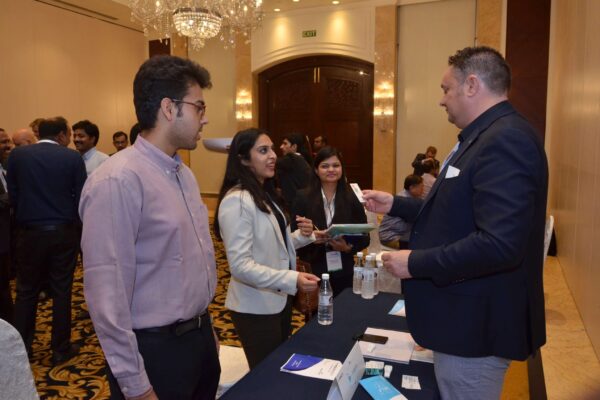 Pieter Spee from FibroTx interacting with Karnica from Invest India at B2B meeting of InnoHEALTH 2017 Pieter Spee from FibroTx interacting with Karnica from Invest India at B2B meeting of InnoHEALTH 2017