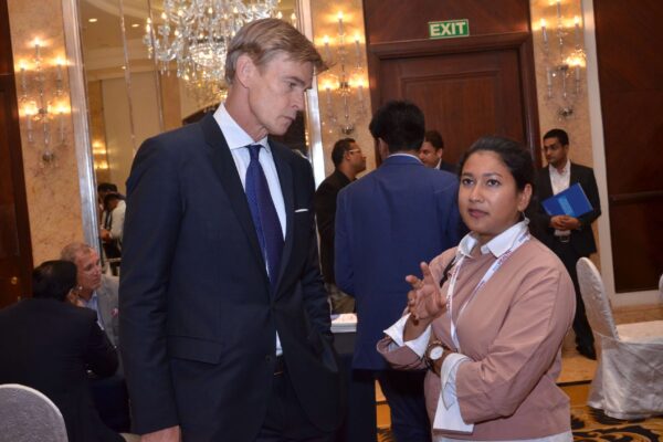 Swedish Ambassador to India and Shampa Bari from Swecare at B2B meeting of InnoHEALTH 2017 Swedish Ambassador to India and Shampa Bari from Swecare at B2B meeting of InnoHEALTH 2017