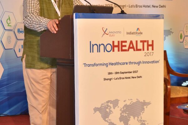 Prof. Rishikesha T Krishnan addressing the audience at InnoHEALTH 2017 Prof. Rishikesha T Krishnan addressing the audience at InnoHEALTH 2017