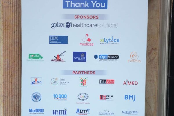 InnoHEALTH 2017 standee showcasing sponsors and partners InnoHEALTH 2017 standee showcasing sponsors and partners