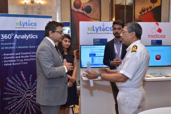 Deepak Mittal and an attendee in a conversation at xtylitics booth in InnoHEALTH 2017 Deepak Mittal and an attendee in a conversation at xtylitics booth in InnoHEALTH 2017