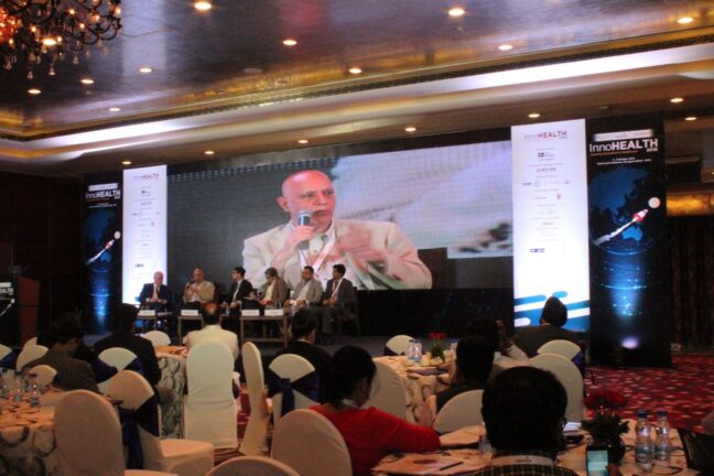 1. Panel discussion in progess at session on Achieving universal health coverage, insurance led innovations and AYUSH at InnoHEALTH 2018 1. Panel discussion in progess at session on Achieving universal health coverage, insurance led innovations and AYUSH at InnoHEALTH 2018