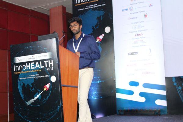 1. Team SAK presents their innovation on remote controlling of eletrical appliance for the elderly in the Young innovators award session at InnoHEALTH 2018 1. Team SAK presents their innovation on remote controlling of eletrical appliance for the elderly in the Young innovators award session at InnoHEALTH 2018