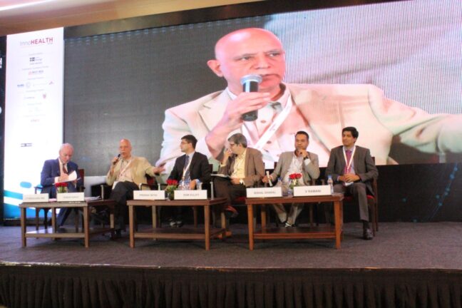 2. Panel discussion in progess at session on Achieving universal health coverage, insurance led innovations and AYUSH at InnoHEALTH 2018 2. Panel discussion in progess at session on Achieving universal health coverage, insurance led innovations and AYUSH at InnoHEALTH 2018