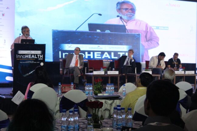 8. Dr Anil Kumar Gupta from the Honey Bee network gives the keynote address at InnoHEALTH 2018 inaugural session 8. Dr Anil Kumar Gupta from the Honey Bee network gives the keynote address at InnoHEALTH 2018 inaugural session