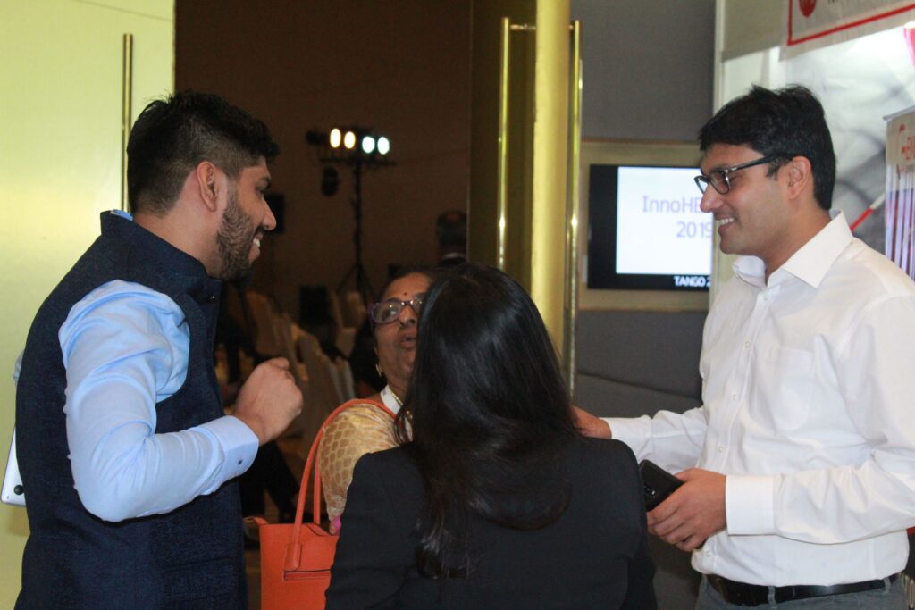Dhruv Singh, Anandi Ramachandan and Dr. vidur Mahajan at InnoHEALTH 2019 Dhruv Singh, Anandi Ramachandan and Dr. vidur Mahajan at InnoHEALTH 2019