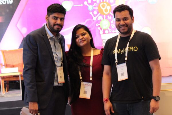 Dhruv Singh, Parthvee Jain, Clarion Smith at InnoHEALTH 2019 Dhruv Singh, Parthvee Jain, Clarion Smith at InnoHEALTH 2019