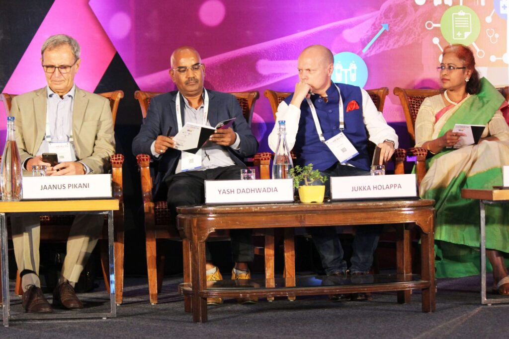 Dr. Jaanus Pikani, Yashwant Deval, Dr. Jukka Holappa & Sharda Balaji, Session 7 at InnoHEALTH 2019 Dr. Jaanus Pikani, Yashwant Deval, Dr. Jukka Holappa & Sharda Balaji, Session 7 at InnoHEALTH 2019