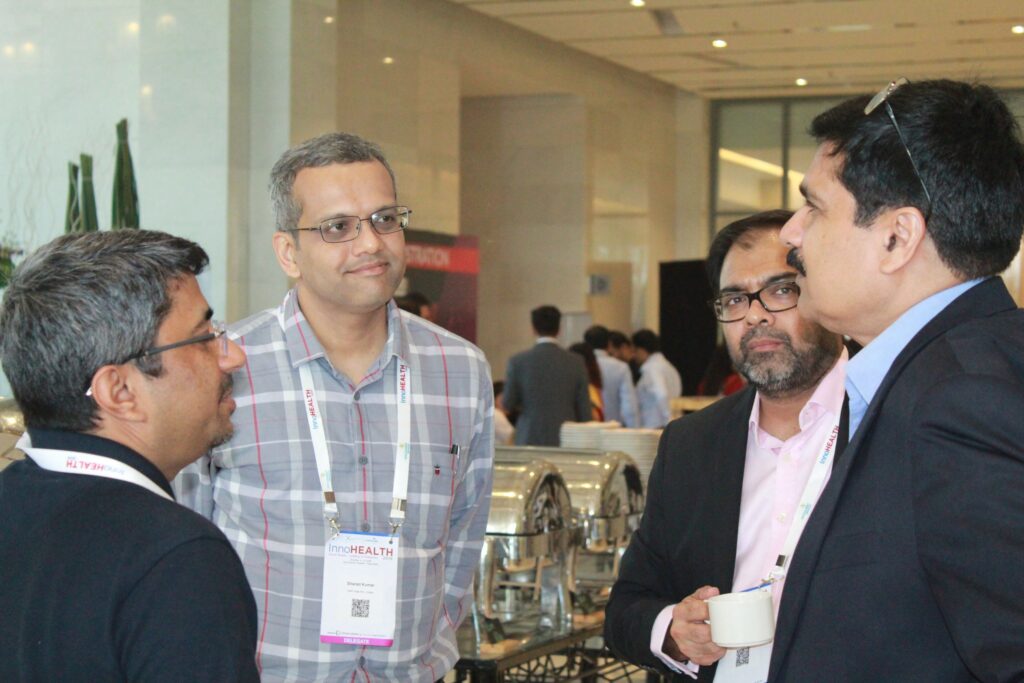 Dr. Sanjay Sharma, Sharad Kumar, Dr. Amit Raj and Rajesh R Singh at InnoHEALTH 2019 Dr. Sanjay Sharma, Sharad Kumar, Dr. Amit Raj and Rajesh R Singh at InnoHEALTH 2019