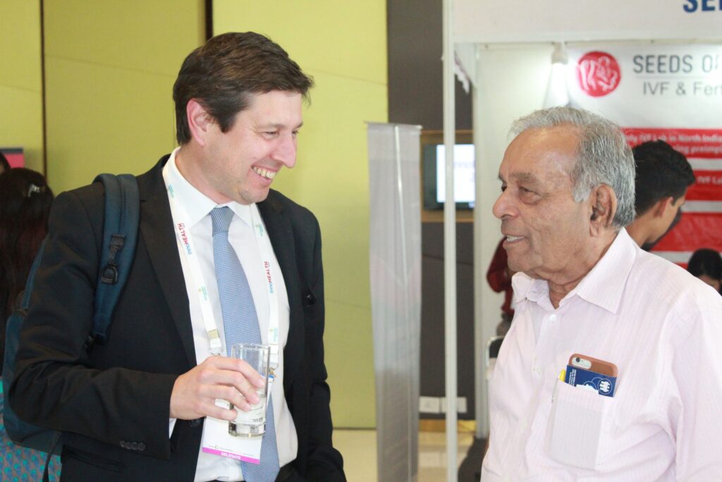 Filipe Assoreira and Dr. Pradeep Desai discussing at InnoHEALTH 2019 Filipe Assoreira and Dr. Pradeep Desai discussing at InnoHEALTH 2019