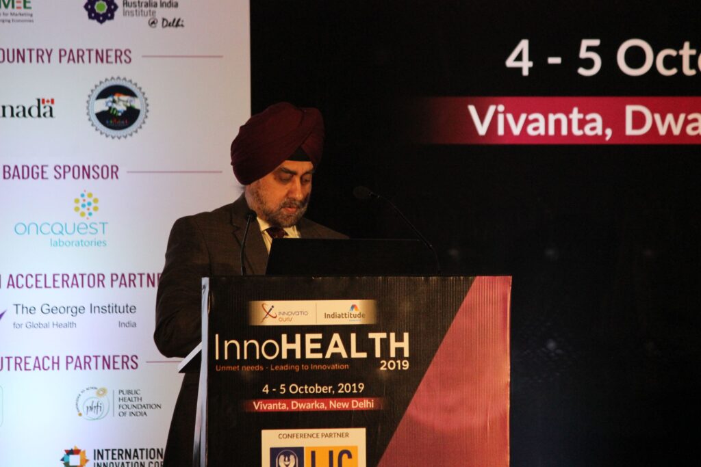 Maj Gen Jagtar Singh at Session 2 InnoHEALTH 2019