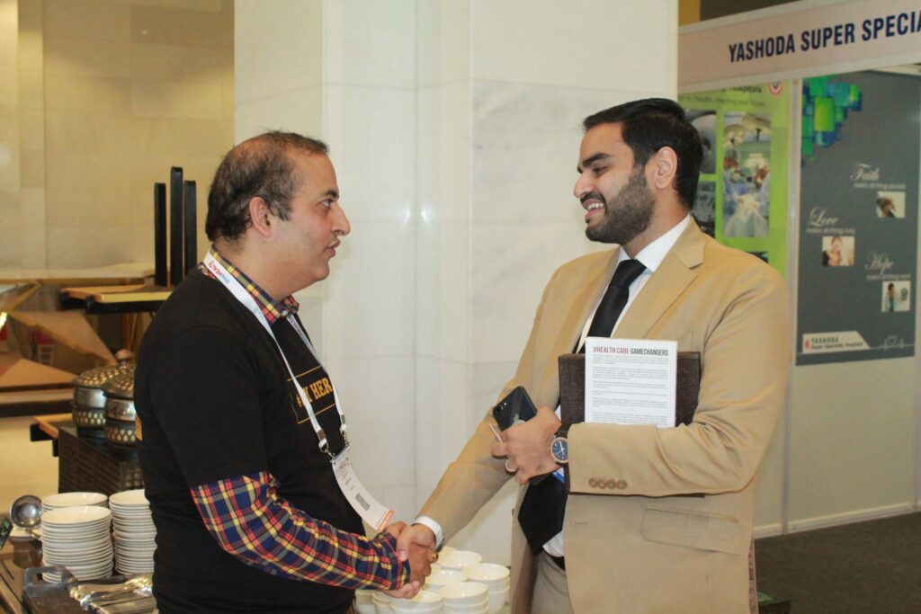 Sachin Gaur and Arjun Dang at InnoHEALTH 2019 Sachin Gaur and Arjun Dang at InnoHEALTH 2019