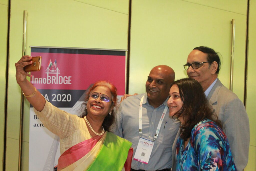 Sharda Balaji, Dr. Tapan Shah, Dr. VK Singh and Tanya Spisbah enjoying the moment at InnoHEALTH 2019 Sharda Balaji, Dr. Tapan Shah, Dr. VK Singh and Tanya Spisbah enjoying the moment at InnoHEALTH 2019