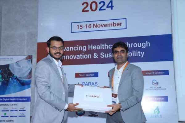 12. Dr. Hara Prasad Mishra presenting memento of appreciation to Dr. Chandrakant Lahariya at InnoHEALTH 2024 12. Dr. Hara Prasad Mishra presenting memento of appreciation to Dr. Chandrakant Lahariya at InnoHEALTH 2024