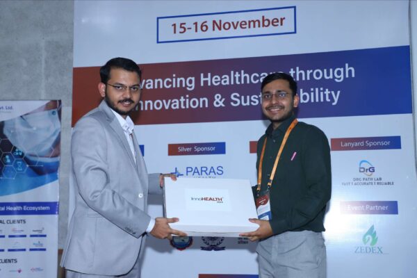 15. Dr. Hara Prasad Mishra presenting memento of appreciation to Prof. Dr. Rishabh Jain at InnoHEALTH 2024 15. Dr. Hara Prasad Mishra presenting memento of appreciation to Prof. Dr. Rishabh Jain at InnoHEALTH 2024
