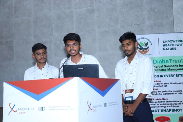 Rishabh Ranjan Jha and team from NIT Raipur presenting at the Young Innovator_s Award session at InnoHEALTH 2024 Rishabh Ranjan Jha and team from NIT Raipur presenting at the Young Innovator_s Award session at InnoHEALTH 2024