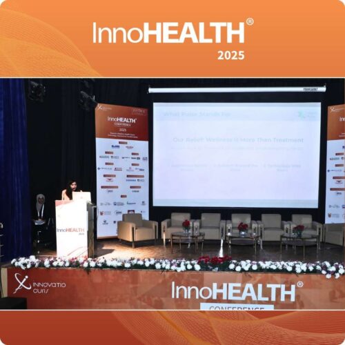 Basuda Srivastava giving her pitch during the HealthTech Startup Pitches session