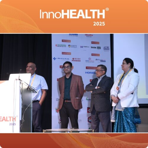 L to R - Dr. Tapan Shah, Prof. Saurabh Gupta, Mr. Sanjeev Kothari and Flt. Lt. Saras Malik juries of Young Innovator’s Award declaring result