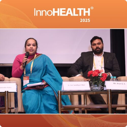 Lt. Col. Sandhya V Nair speaking during Challenge to Change_ Reframing Clinical Realities in Nursing session