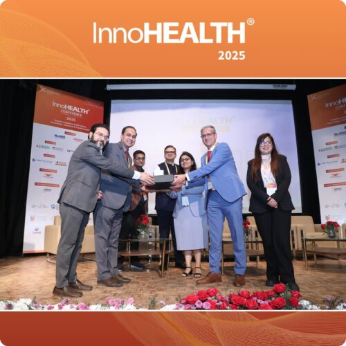 Mr, Yogesh Sharma & Team from Mamsys are being felicitated by Juries