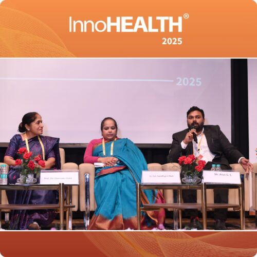 Mr. Arun G S speaking during Challenge to Change_ Reframing Clinical Realities in Nursing session