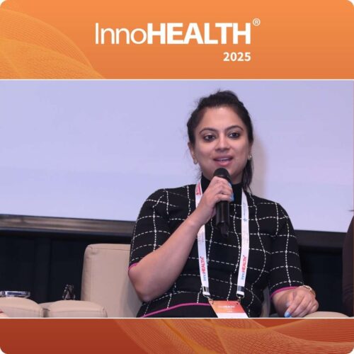 Ms. Sakshi Narang speaking during the panel discussion on Pharma Future_ Speed, Safety & Scalability