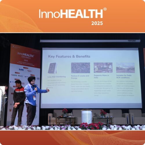 Tanjot Singh presenting his innovation during Young Innovator’s Award session