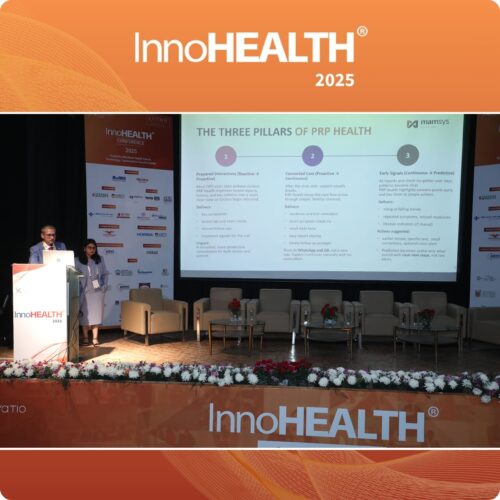 Yogesh Sharma from Mamsys giving presentation during Healthtech Startup Pitch