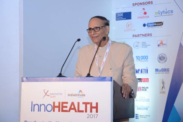 Dr V K Singh addressing the attendees at InnoHEALTH 2017
