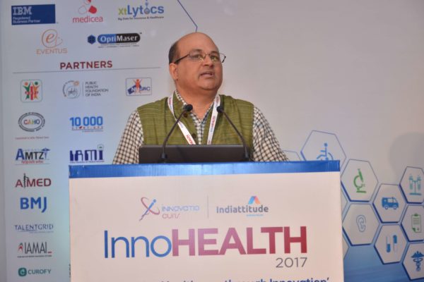 Prof. Rishikesha T Krishnan addressing the audience at InnoHEALTH 2017