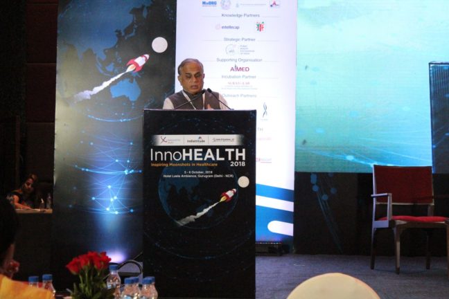 1. Ajit Rangnekar from RICH gives the keynote address at session 2 on Make in India opportunities - BioTech, medtech devices and future technologies at InnoHEALTH 2018