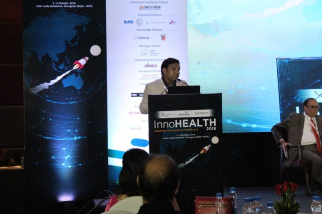 15. Srijan Pal from Dr APJ Abdul Kalam's foundation shares his views at InnoHEALTH 2018 inaugural session