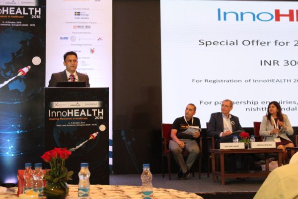 3. Amit Saroj gives the closing remarks at InnoHEALTH 2018