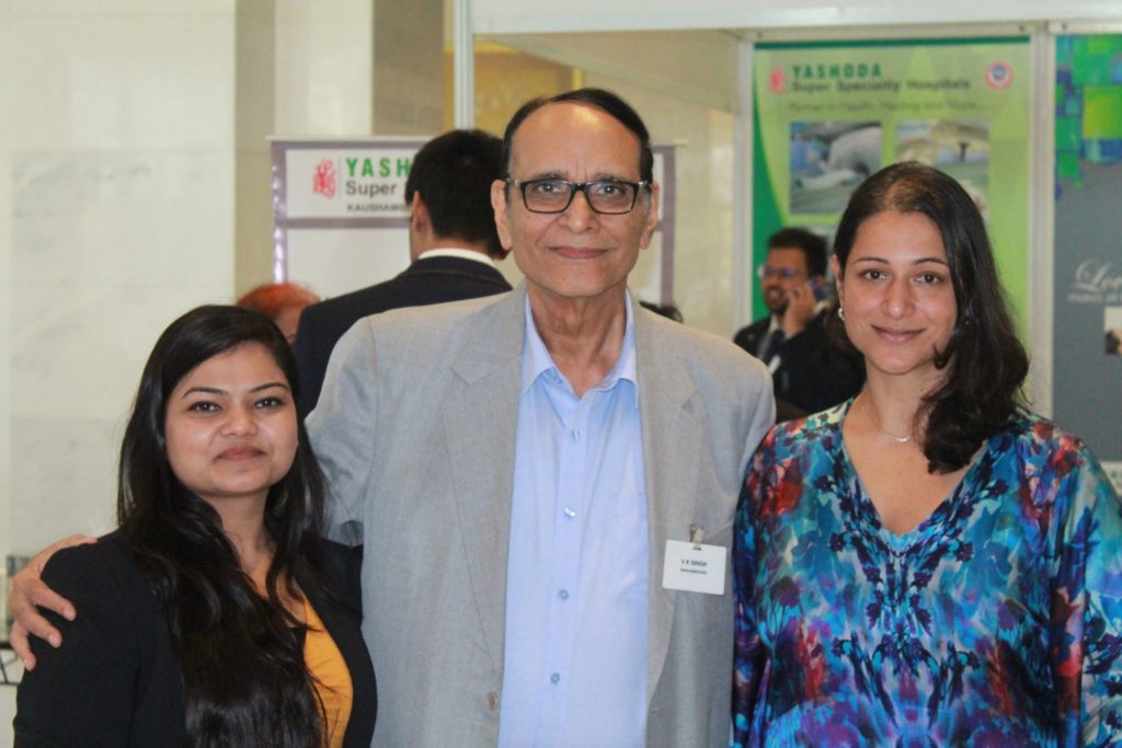 Parthvee Jain, Dr. VK Singh and Tanya Spisbah at InnoHEALTH 2019