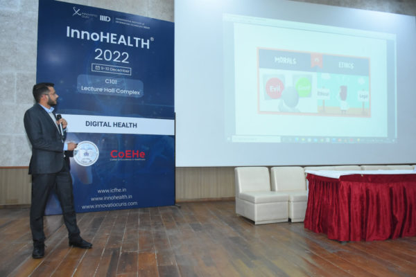 1. Dr. Hara Prasad Mishra speaking in Code of Medical Ethics session @ InnoHEALTH 2022
