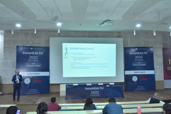 1. Dr. Jaanus Pikani presenting in Invited talks on Digital Health Implementation - Case Studies session @ InnoHEALTH 2022