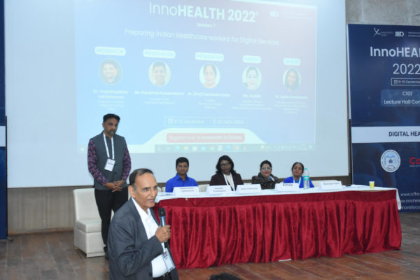 1. Panel discussion in progress - Preparing Indian Healthcare workers for Digital Services session @ InnoHEALTH 2022
