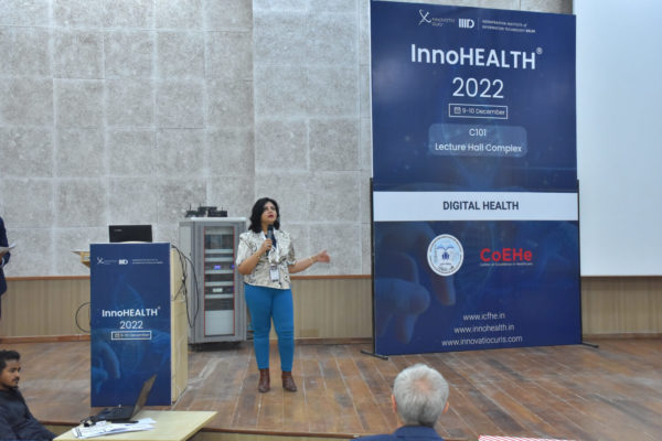2. Ms Shipra Misra giving an invited talk in Inaugural @ InnoHEALTH 2022